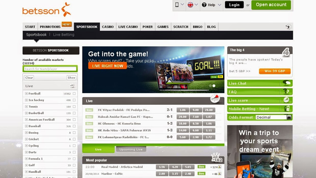 Betsson Mobile Sportsbook Review